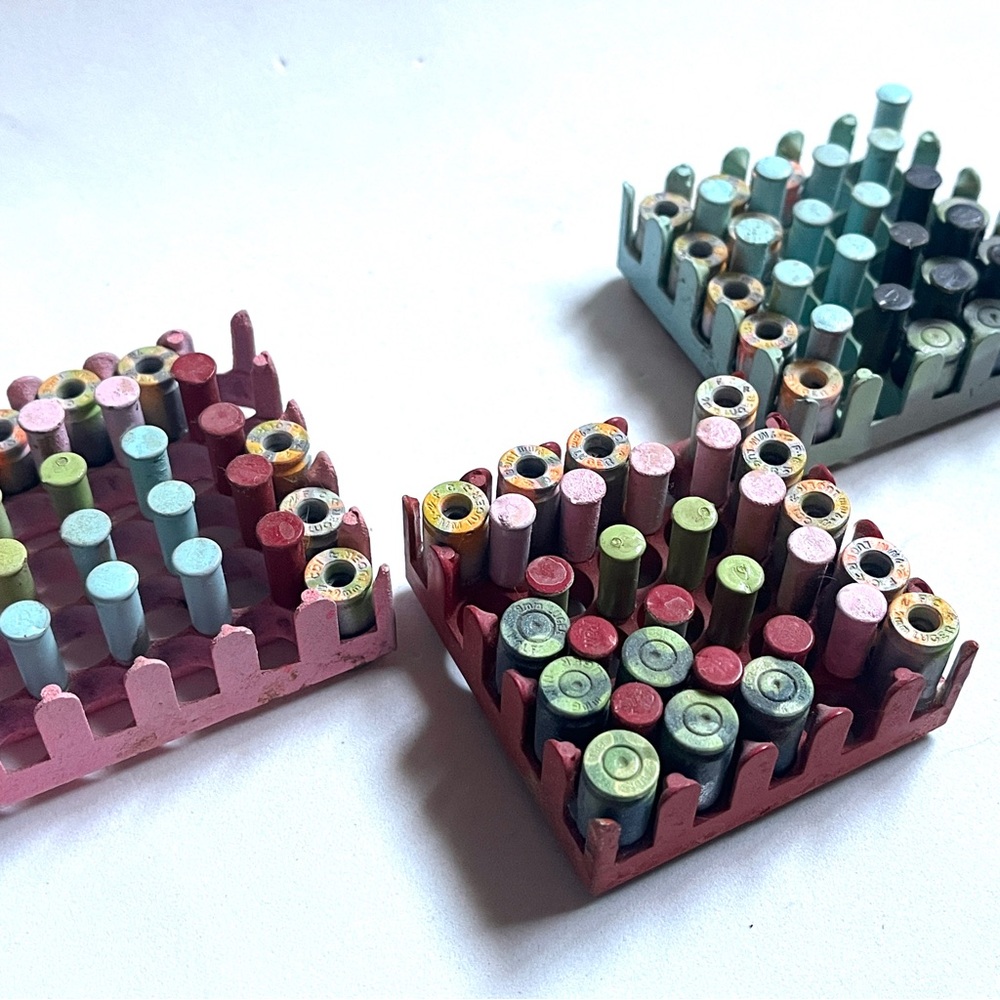 Colorful Mixed Media Art Piece Set-Modular. Wall or Table display.